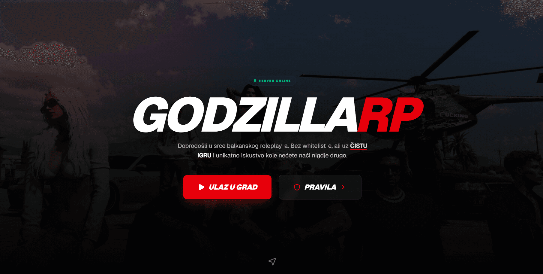 Godzilla Roleplay Platform banner